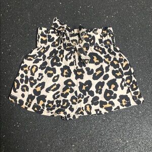 Rare Editions Leopard Print Girls  Shorts 3-6 month